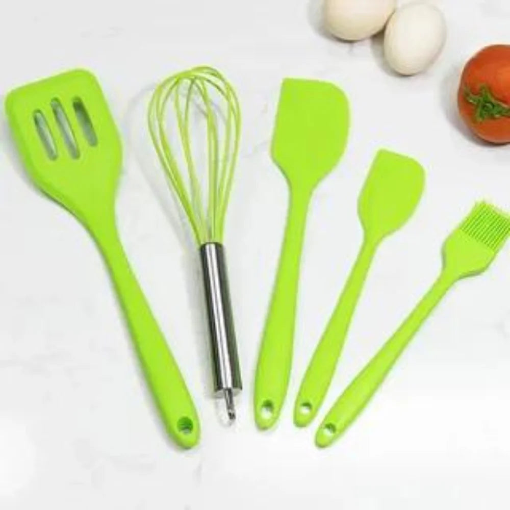 Kit 5 Utensílios de Cozinha - Cores Diversas - Design Resistente e Moderno - Domfyshop