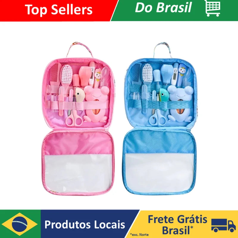 Kit de higiene para crianças, cabelo, unhas, saúde, termômetro, escova, cortador, tesoura, suprimentos de higiene pessoal, cuidados com o bebê - Domfyshop