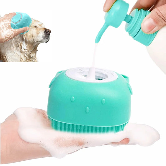 Escova de banho para animais de estimação, silicone macio - Domfyshop