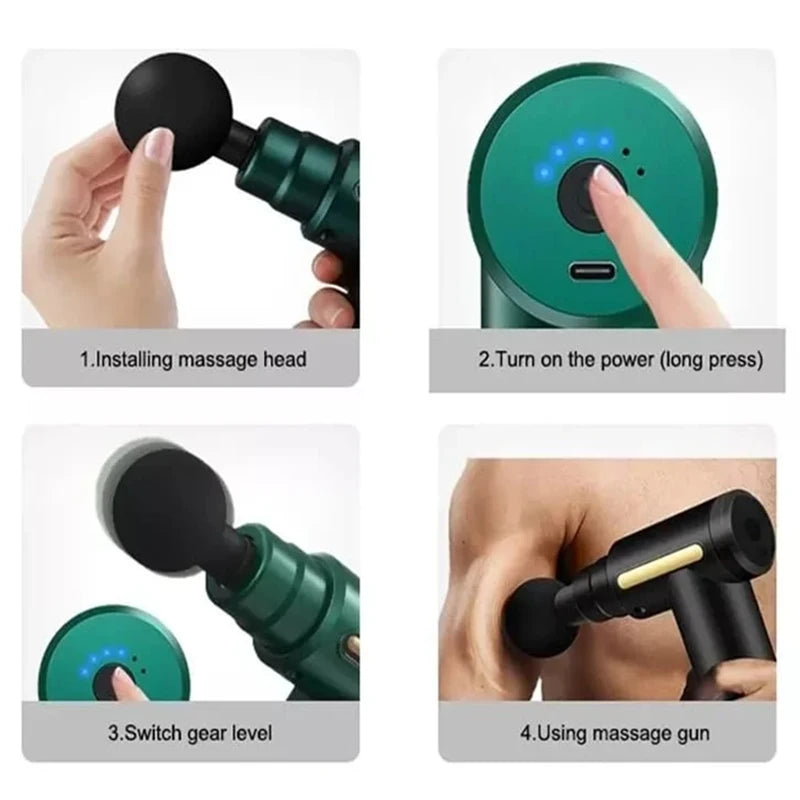 mini massageador elétrico equipamento de massagem corporal - Domfyshop